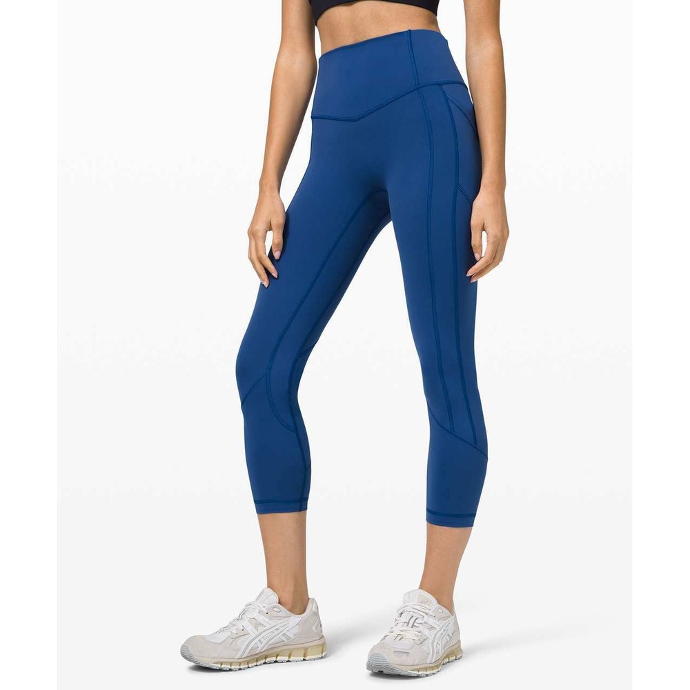 Lululemon All The Right Places Crop II 23 Navy Blue Luxtreme Leggings Womens 6
